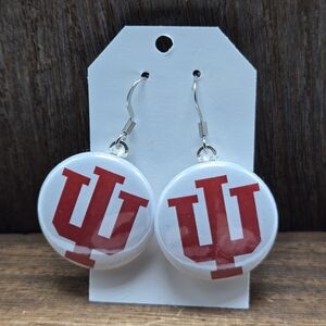 Indiana University Earrings Hoosiers NCAA College Alumni Souvenir Dangle Drop